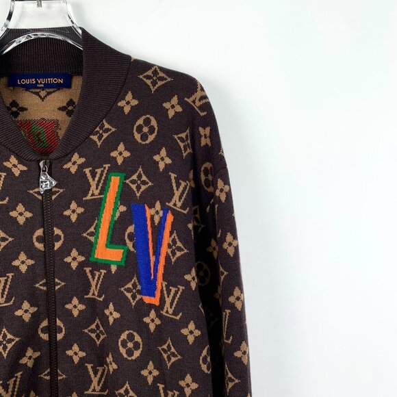 DM0097 Louis Vuitton X NBA Monogram Logo Bomber Jacket - Picture 3 of 8